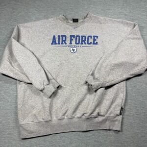 Nike Sweatshirt Men XL Grey Air Force Football Authentic Team Apparel Crewneck